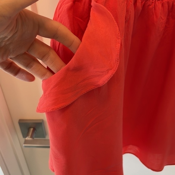 SzXS Talula Ulla Coral Ruffled Mini Dress with Side Pockets VGUC - Picture 5 of 8